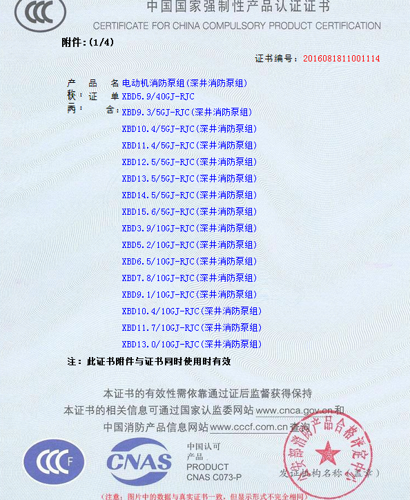 热烈庆祝我公司生产”深井消防泵组”130多种型号获得3CF证书(图8)